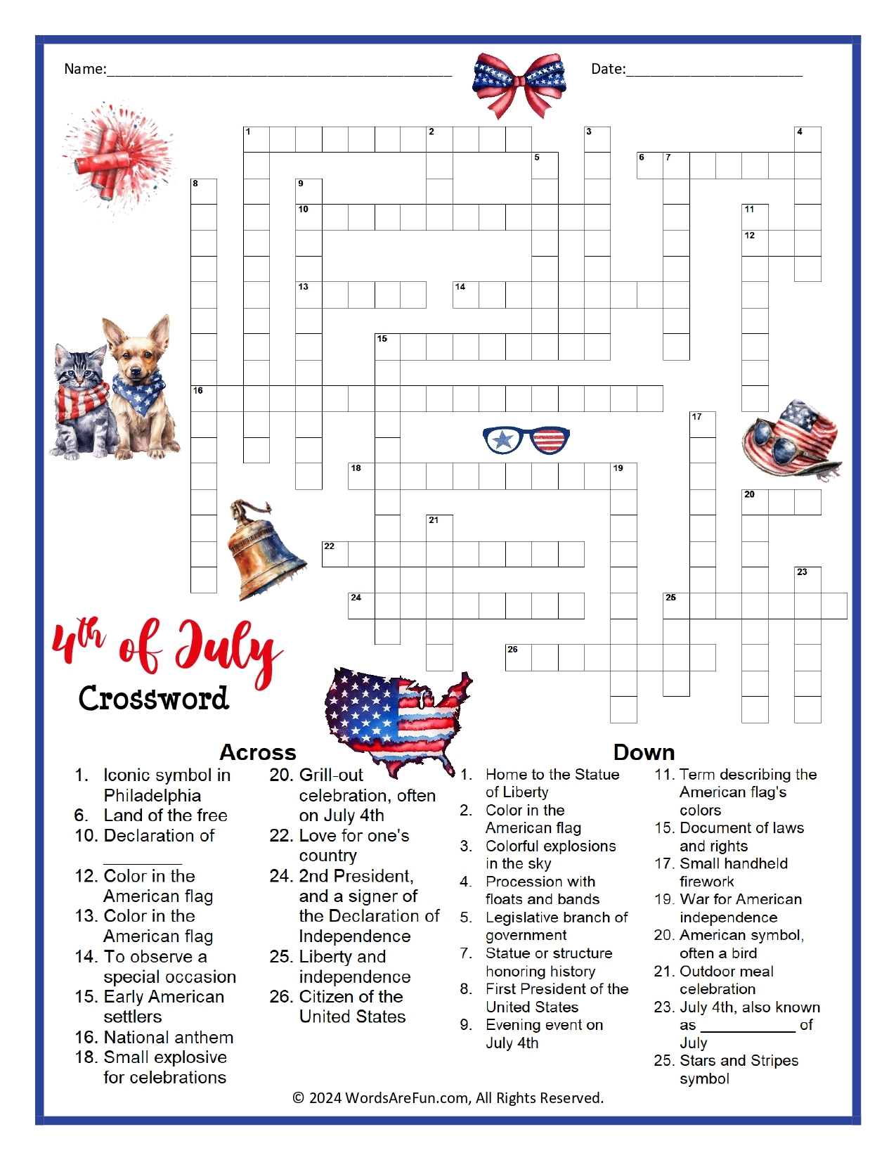 Summer Crosswords Summer Crosswords