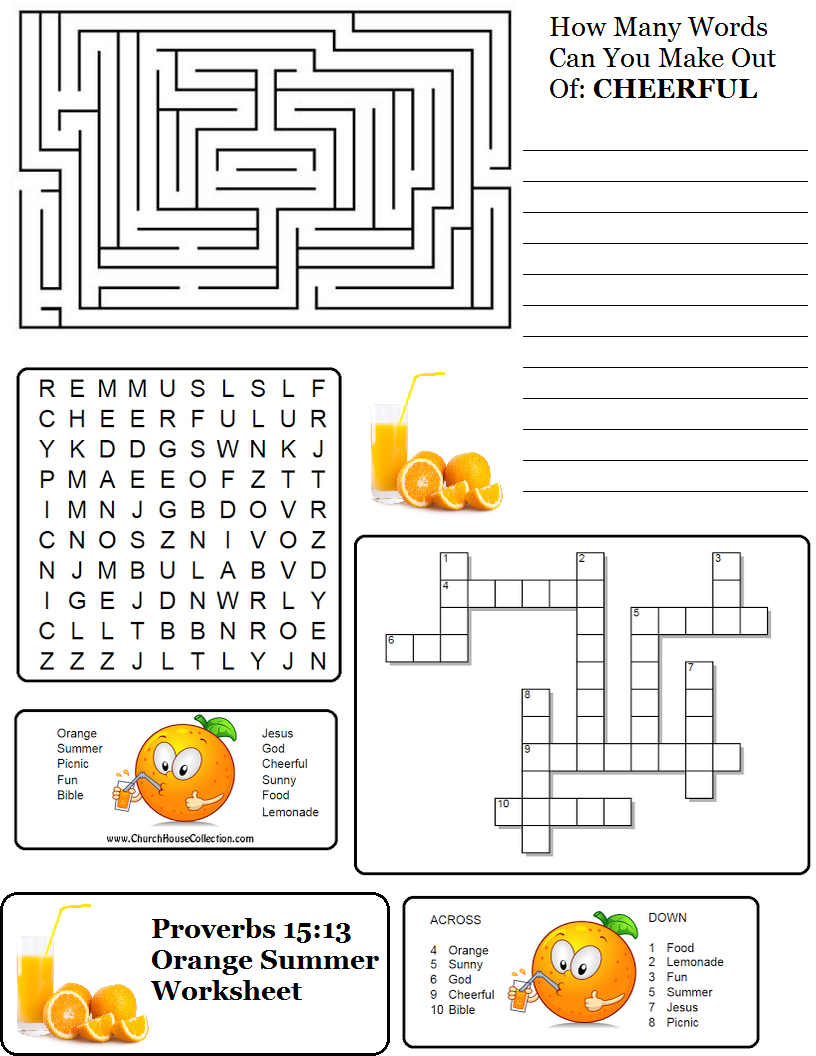 Summer Orange Proverbs Sunday School Lesson Summer Orange Proverbs Sunday School Lesson