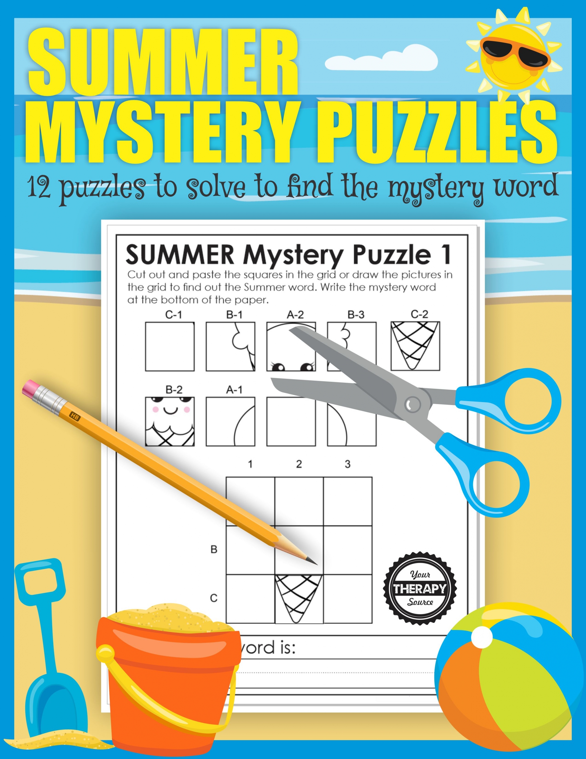 Summer Puzzles Printable Your Therapy Source Summer Puzzles Printable Your Therapy Source
