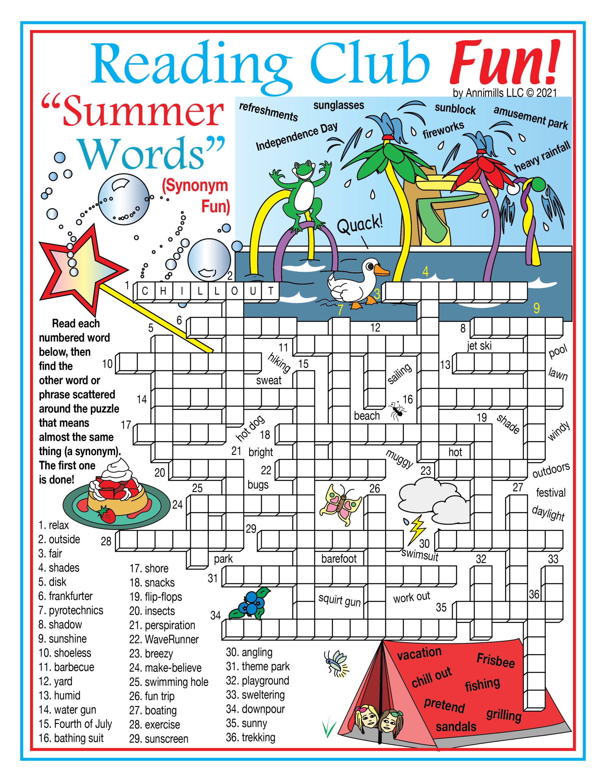 Summer Vocabulary Synonyms Crossword Puzzle Word Search Puzzle Made By Teachers Summer Vocabulary Synonyms Crossword Puzzle Word Search Puzzle Made By Teachers