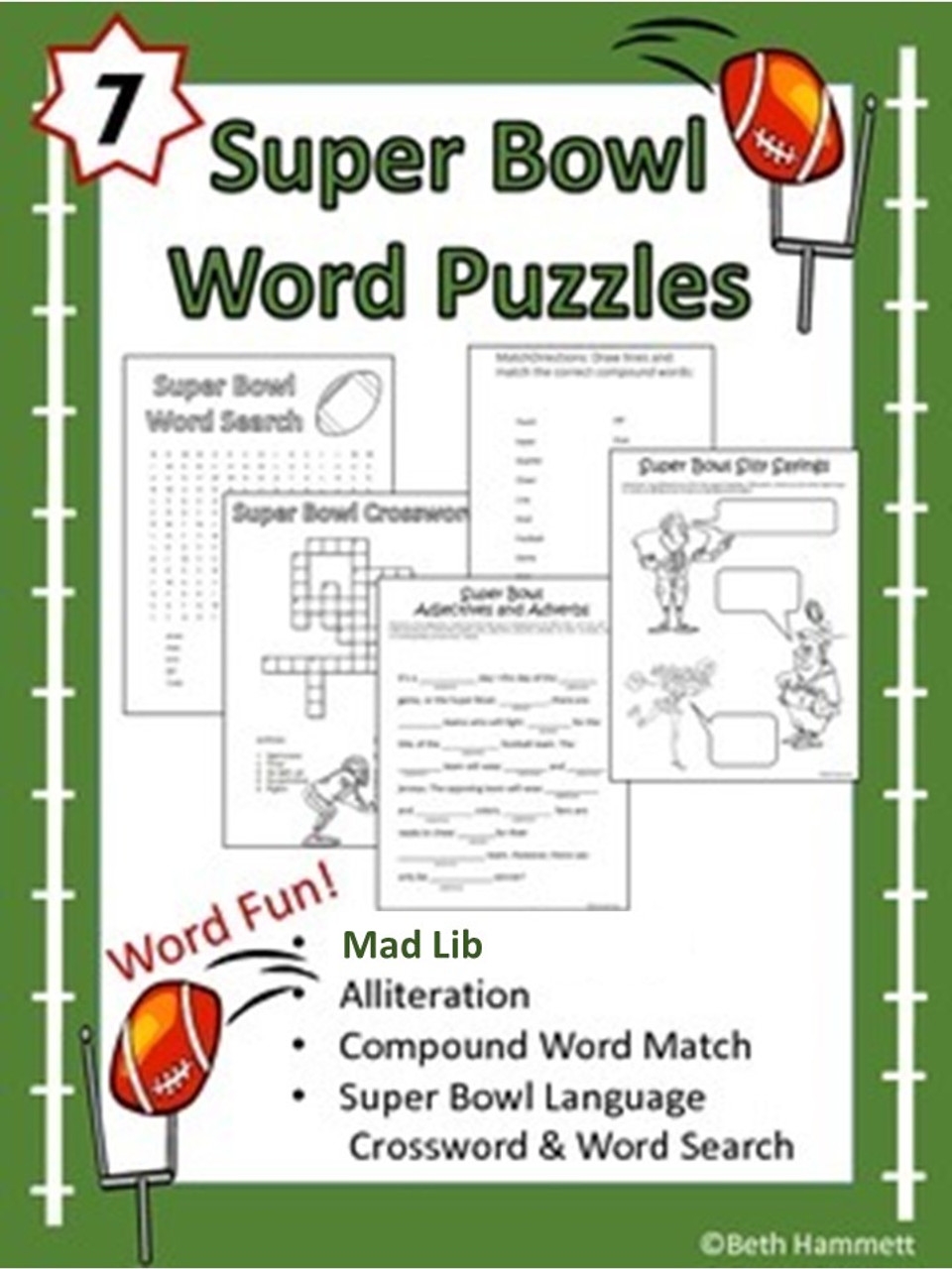 Super Bowl Word Puzzles FREE Amped Up Learning Super Bowl Word Puzzles FREE Amped Up Learning