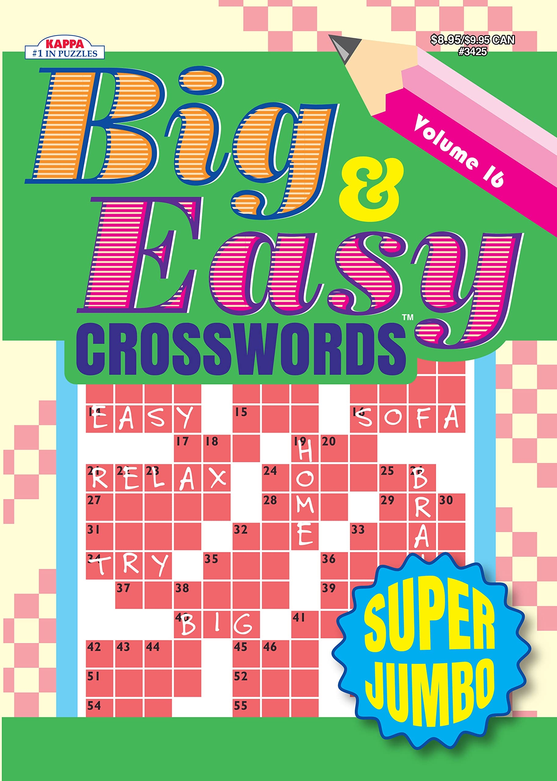 Super Jumbo Big Easy Crosswords Puzzle Book Kappa Books Publishers 9781559910347 Amazon Books Super Jumbo Big Easy Crosswords Puzzle Book Kappa Books Publishers 9781559910347 Amazon Books