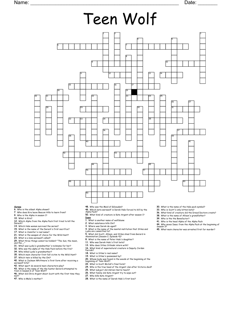 Crossword Puzzles Printable For Teenagers Crossword Puzzles Printable For Teenagers