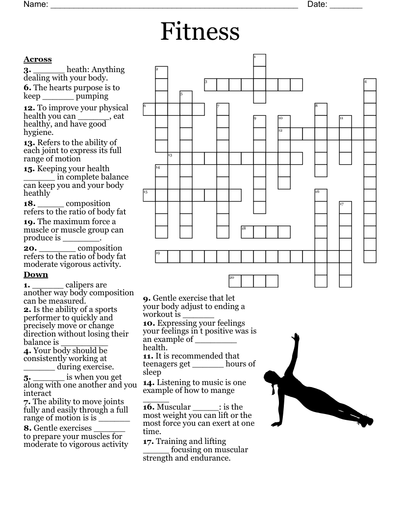 Teenage Nutrition Crossword WordMint Teenage Nutrition Crossword WordMint