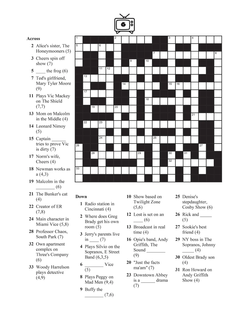 Television Crossword Puzzles Fun TV Trivia Book Dylanna Press Television Crossword Puzzles Fun TV Trivia Book Dylanna Press