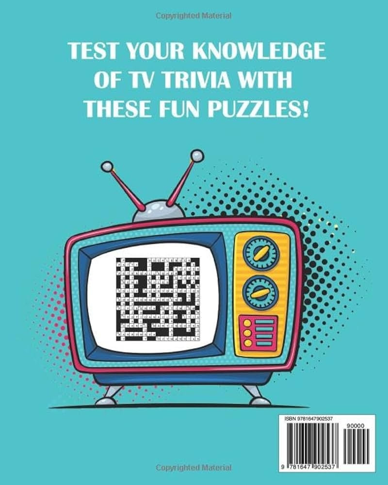 Television Crossword Puzzles Fun TV Trivia Book Dylanna Press 9781647902537 Amazon Books Television Crossword Puzzles Fun TV Trivia Book Dylanna Press 9781647902537 Amazon Books