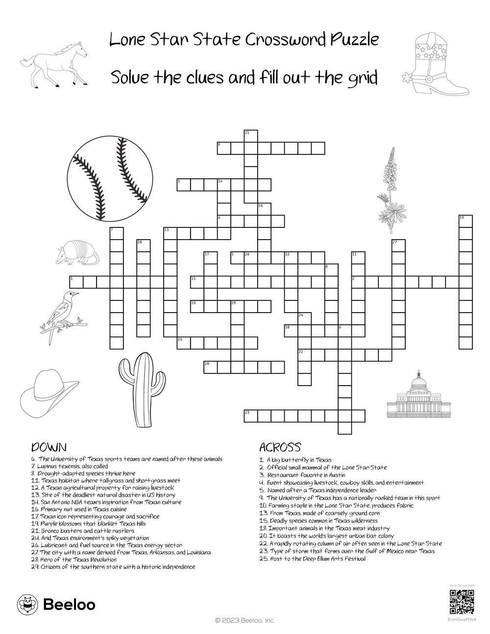 Printable Crossword Puzzles For Fifth Graders Printable Crossword Puzzles For Fifth Graders