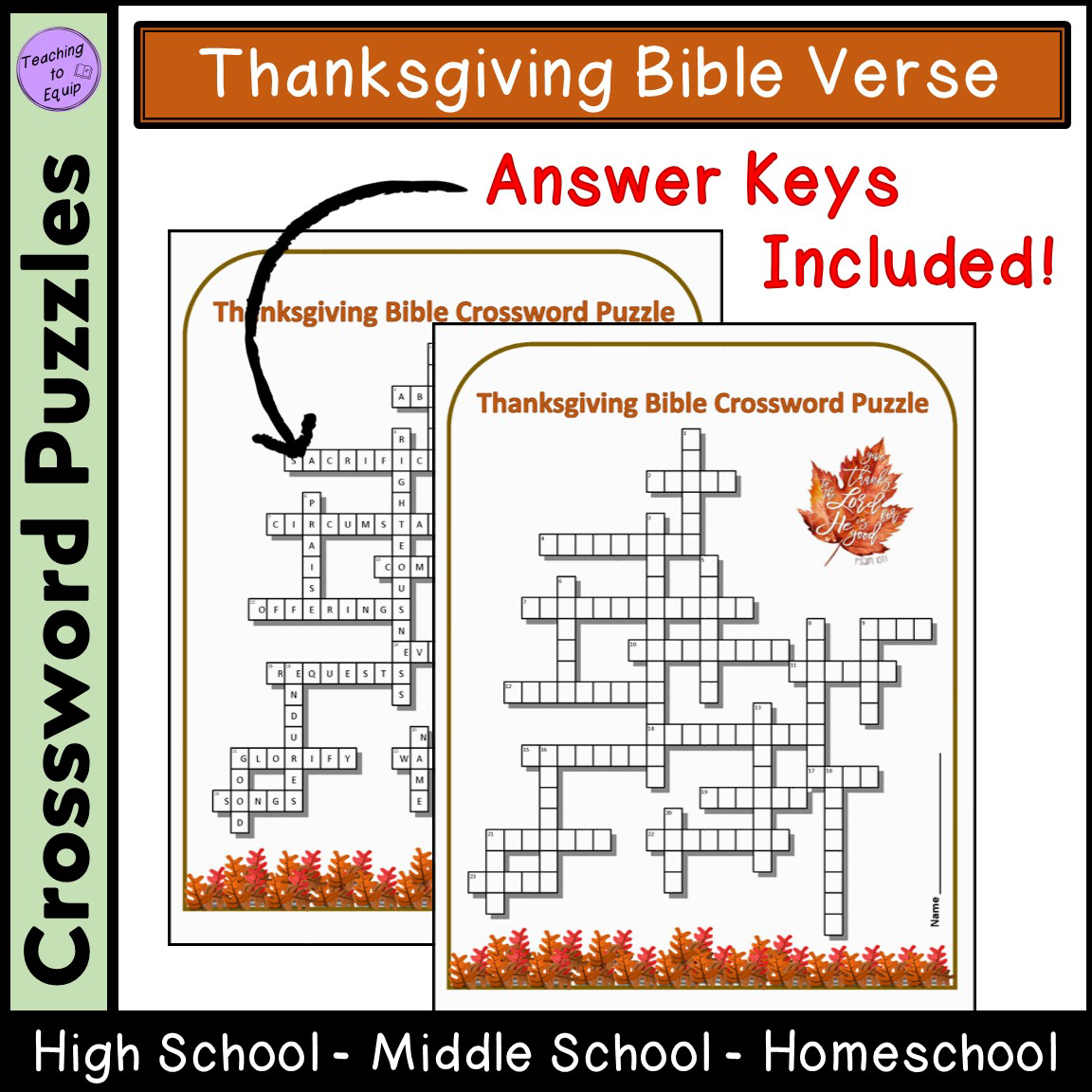 Thanksgiving Bible Scriptures Crossword Puzzle Activity Classful Thanksgiving Bible Scriptures Crossword Puzzle Activity Classful