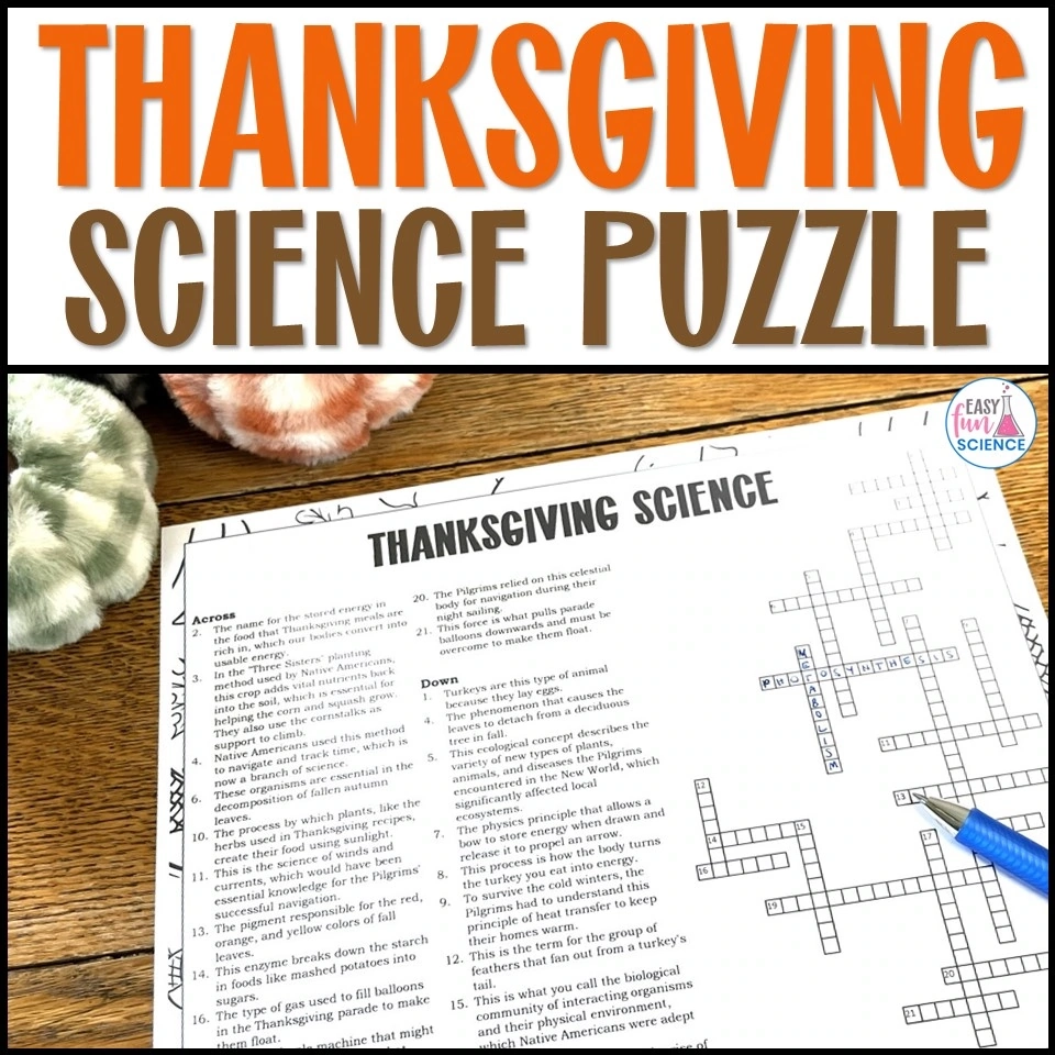 Thanksgiving Science Middle School Activities Bingo Crossword Two Truths A Lie Game Easy Fun Science Thanksgiving Science Middle School Activities Bingo Crossword Two Truths A Lie Game Easy Fun Science