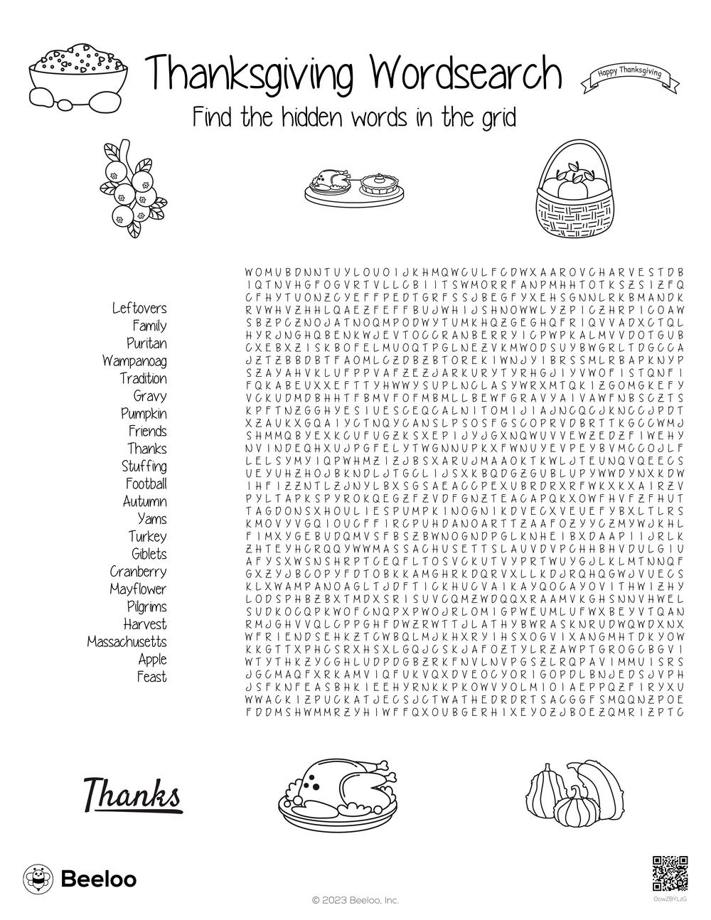 Thanksgiving themed Word Searches Beeloo Printable Crafts And Activities For Kids Thanksgiving themed Word Searches Beeloo Printable Crafts And Activities For Kids