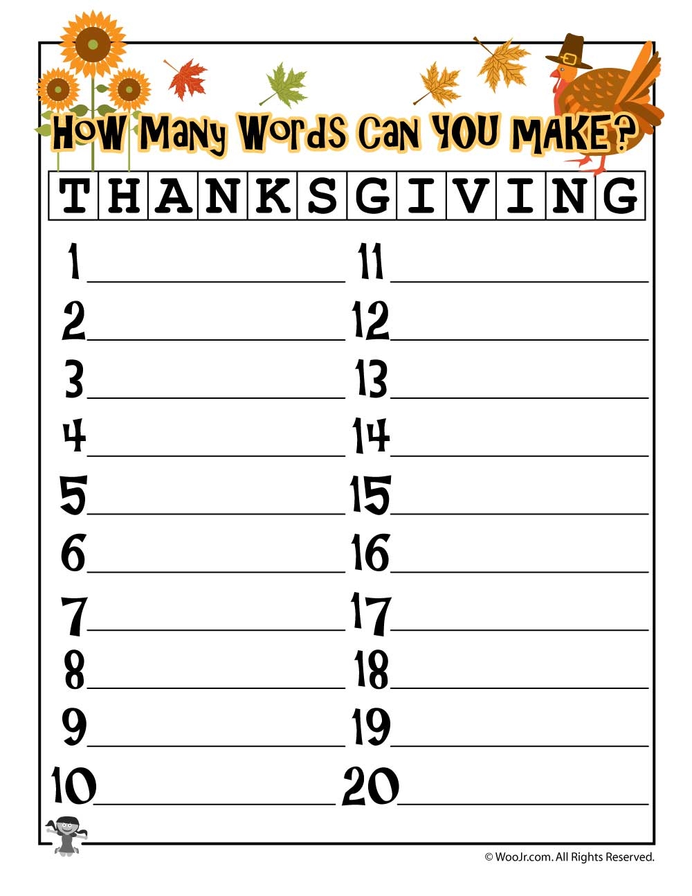 Thanksgiving Puzzles For Kids Printable
