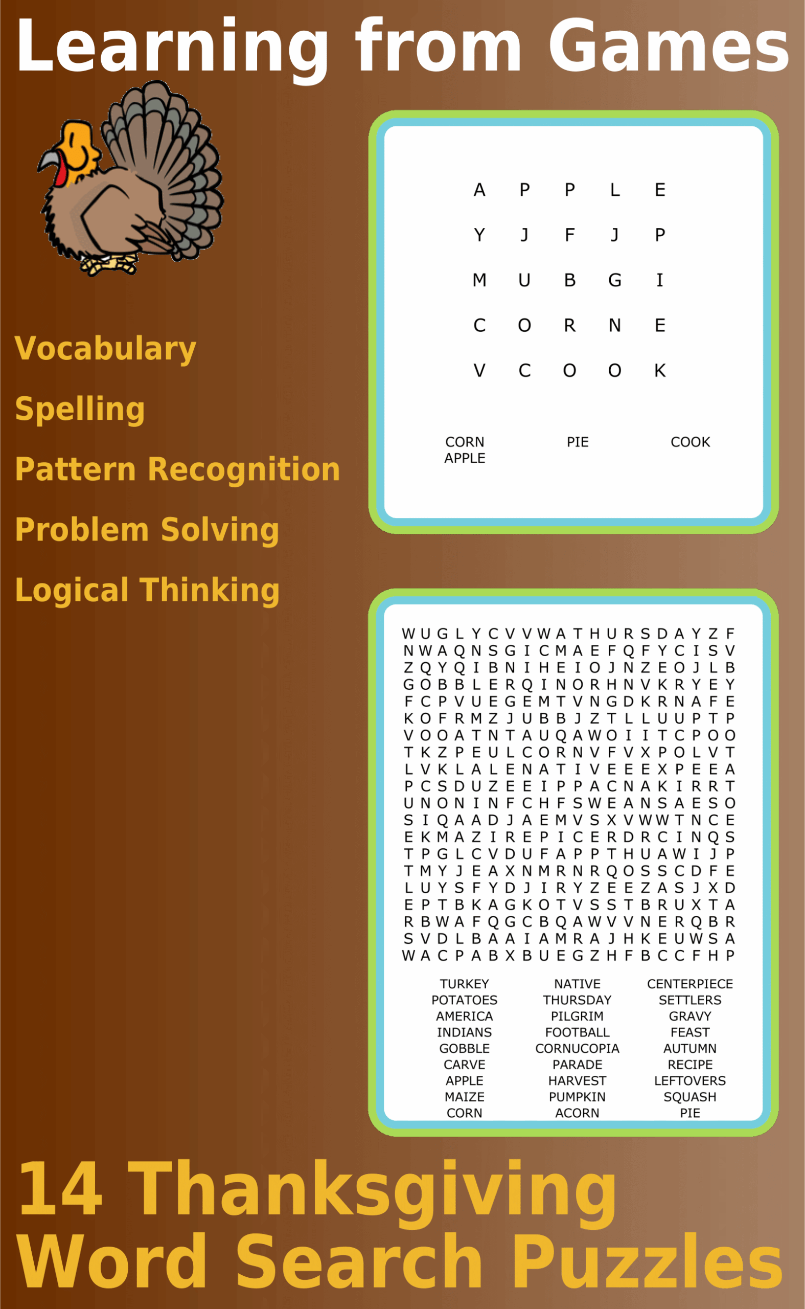 Thanksgiving Word Searches PDF Thanksgiving Word Searches PDF