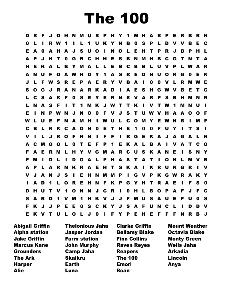The 100 Word Search WordMint The 100 Word Search WordMint