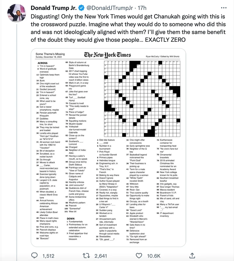 The Internet Is Divided Over Whether NYT Crossword Looks Like Swastika Indy100 The Internet Is Divided Over Whether NYT Crossword Looks Like Swastika Indy100