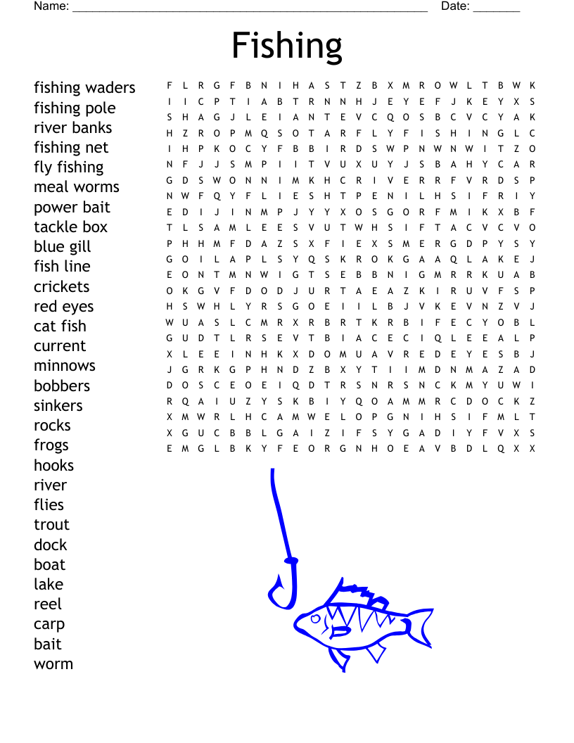 Types Of Fish Word Search WordMint Types Of Fish Word Search WordMint