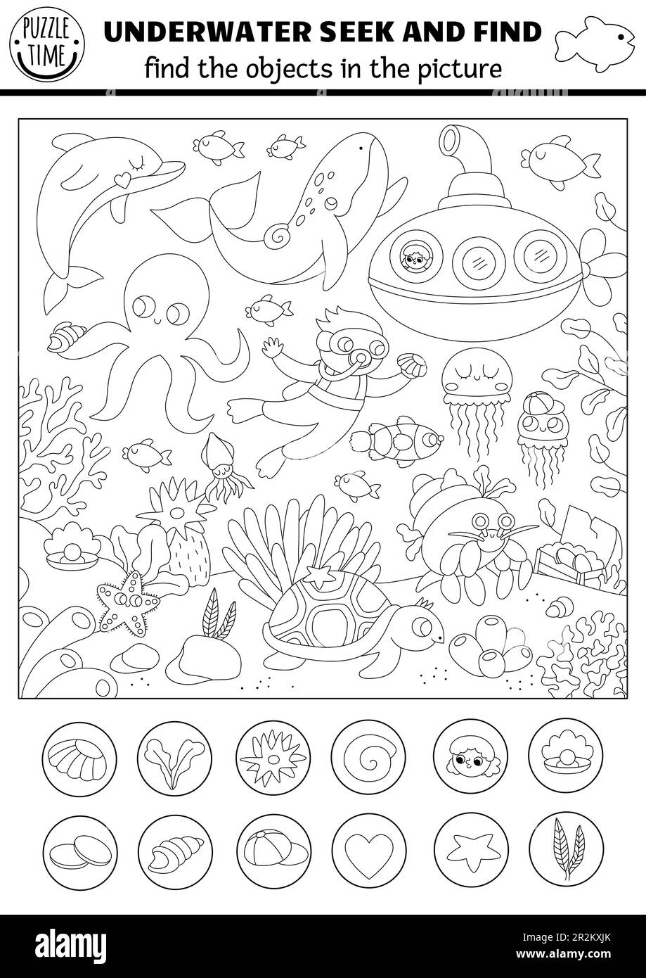 Under The Sea Black And White Seek And Find Game With Traditional Symbols Attention Skills Training Puzzle Ocean Printable Line Activity For Kids W Stock Vector Image Art Alamy Under The Sea Black And White Seek And Find Game With Traditional Symbols Attention Skills Training Puzzle Ocean Printable Line Activity For Kids W Stock Vector Image Art Alamy