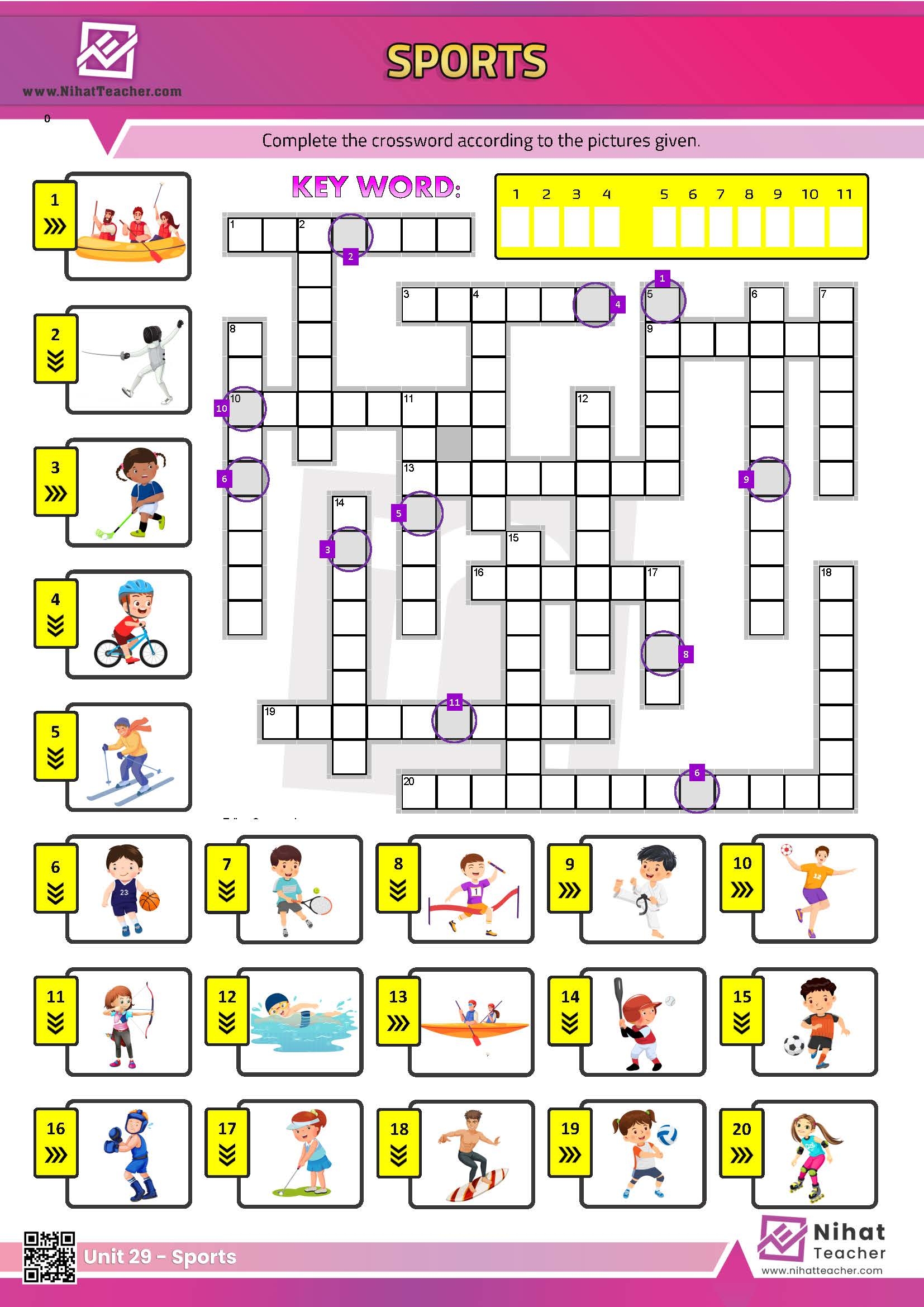 Unit 29 Sports Crossword Free English Learning And Teaching Resources Free PDF Worksheets And Multiple Choice Tests Unit 29 Sports Crossword Free English Learning And Teaching Resources Free PDF Worksheets And Multiple Choice Tests
