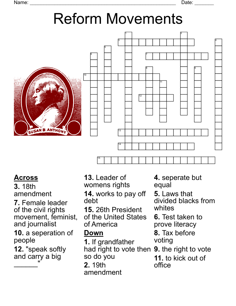 US History Crossword Puzzle WordMint US History Crossword Puzzle WordMint
