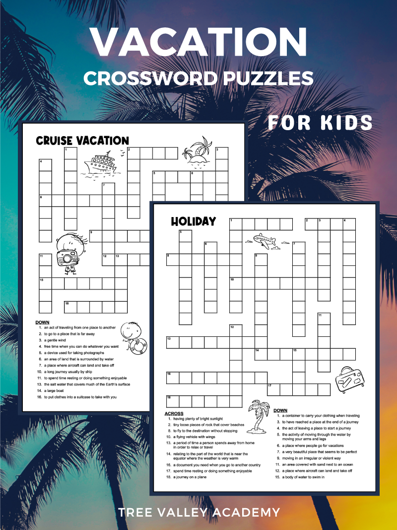 Free Printable Holiday Crossword Puzzles Free Printable Holiday Crossword Puzzles