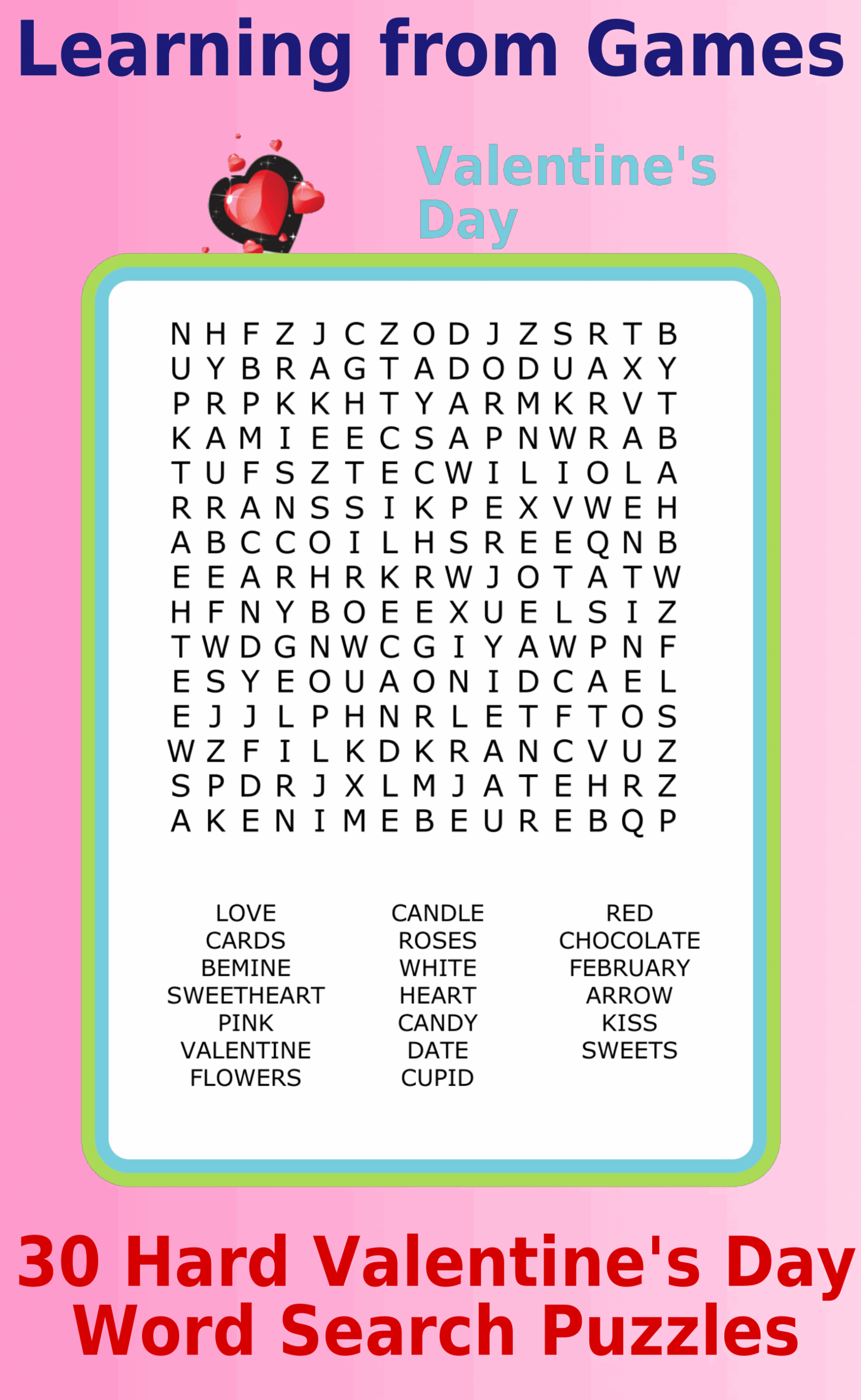 Valentines Puzzles Printable