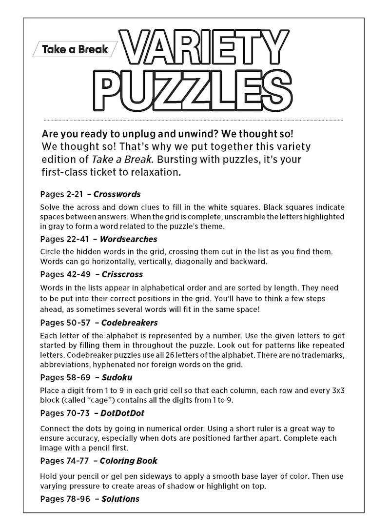 Variety Puzzles 240504 Large Print Unplug And Unwind Adult Activity Magazine Shop US Variety Puzzles 240504 Large Print Unplug And Unwind Adult Activity Magazine Shop US