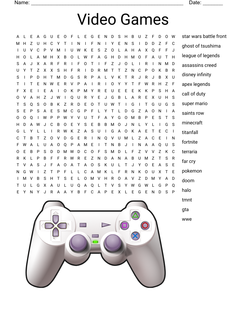 Gamer Crossword Puzzles Printable Gamer Crossword Puzzles Printable