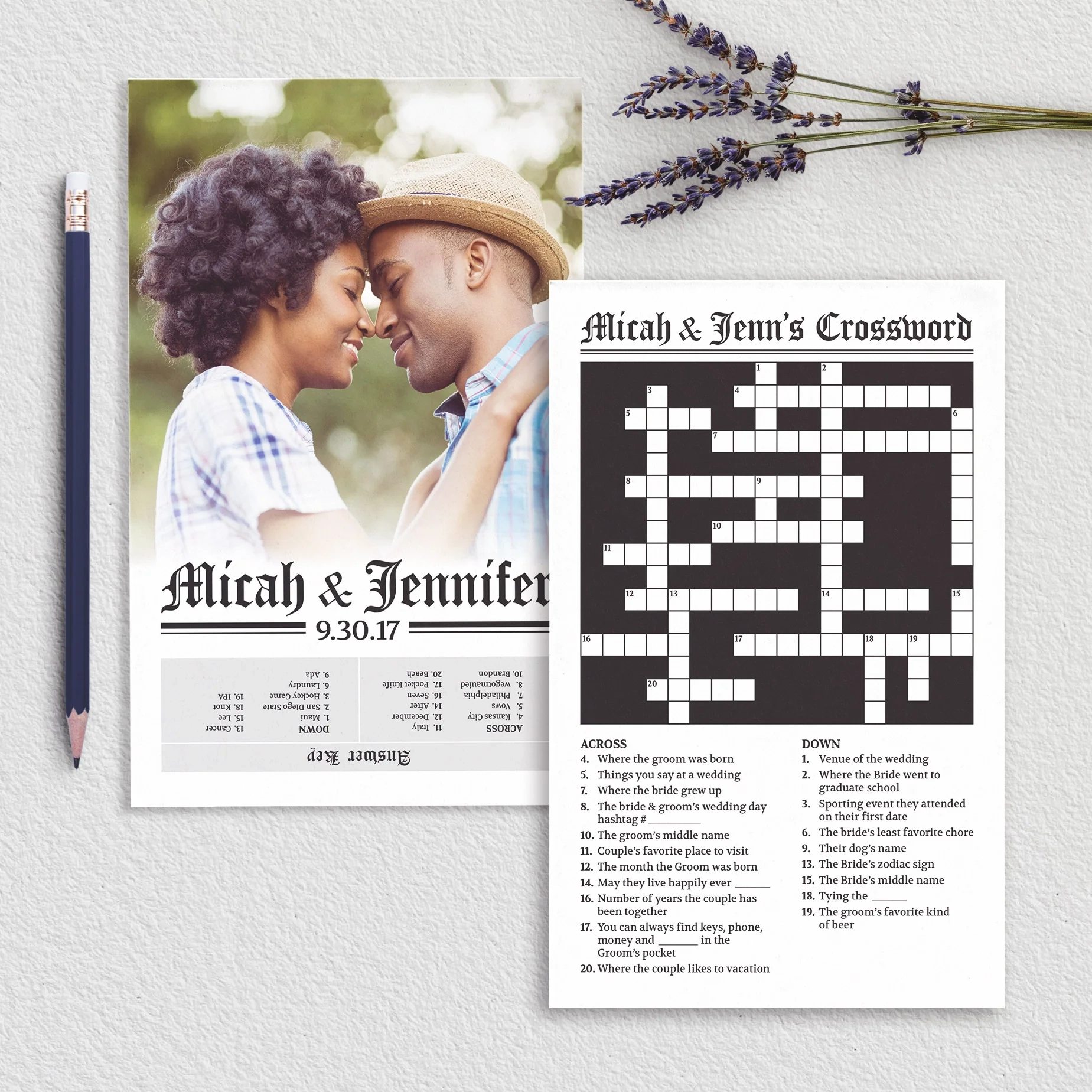 Wedding Crossword Puzzle Artful Pixels