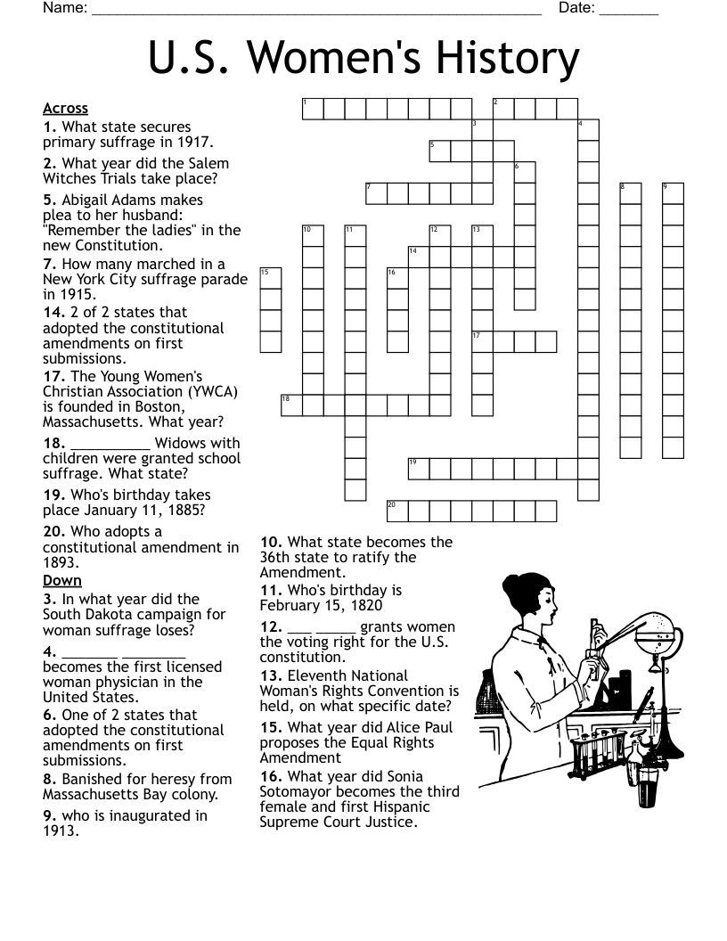 Western United States Crossword WordMint