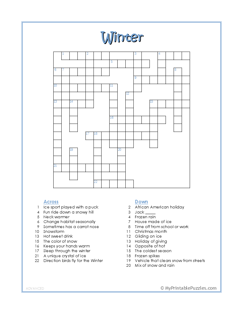 Crossword Puzzles Printable Hard Crossword Puzzles Printable Hard