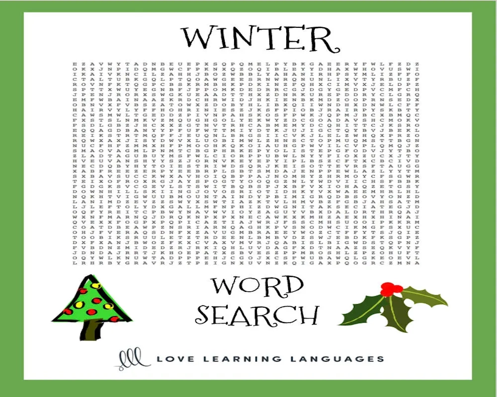 Winter Crossword Puzzle And Word Search Party Game Printables Etsy Israel Winter Crossword Puzzle And Word Search Party Game Printables Etsy Israel