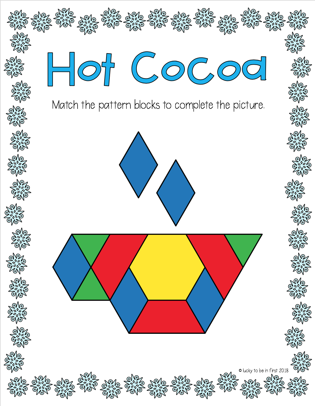 Winter Pattern Block Mats Puzzles Mini Books For K 1st Grade Winter Pattern Block Mats Puzzles Mini Books For K 1st Grade