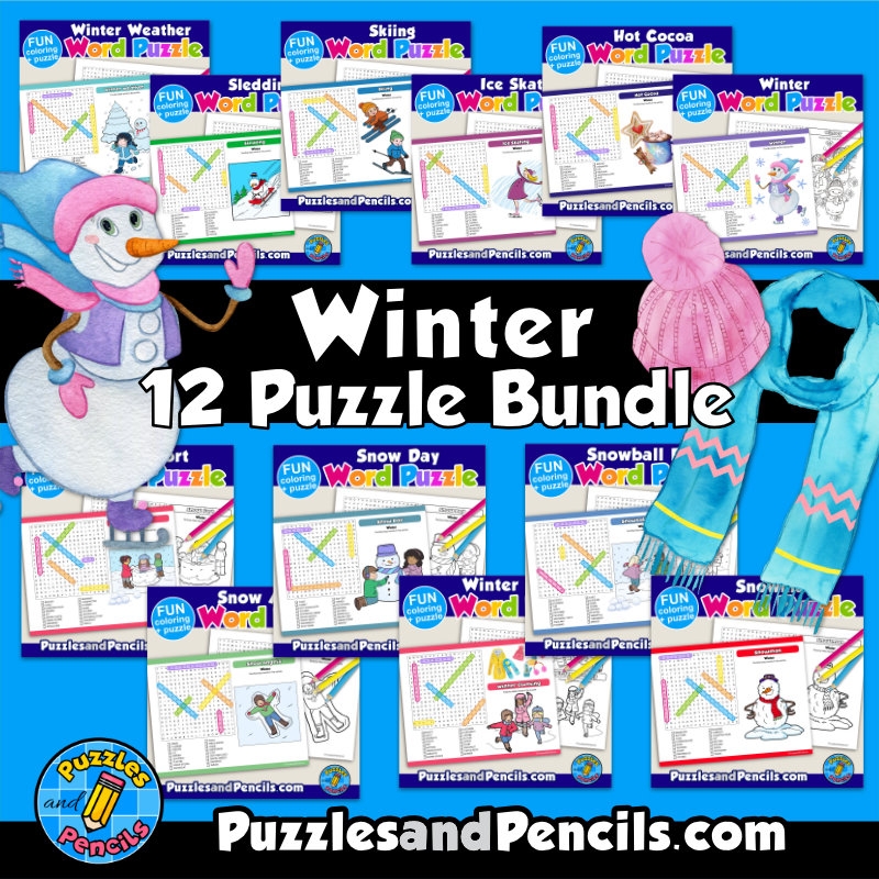 Winter Word Search Puzzle Activity BUNDLE 12 Winter Wordsearch Puzzles Made By Teachers Winter Word Search Puzzle Activity BUNDLE 12 Winter Wordsearch Puzzles Made By Teachers