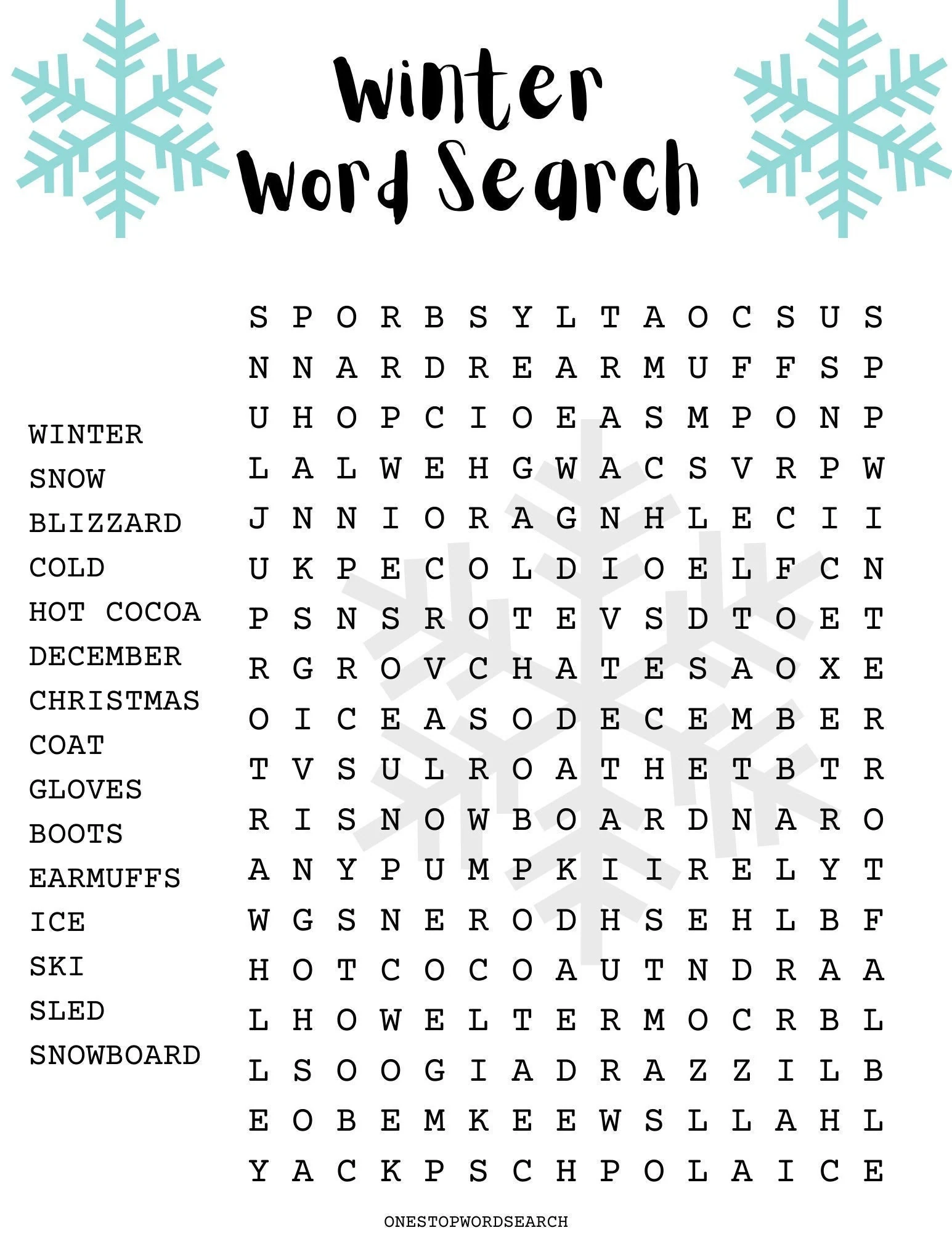 Winter Word Search Puzzle With Answer Sheet Seasonal Puzzles Family Activities Children s Puzzles Etsy Australia Winter Word Search Puzzle With Answer Sheet Seasonal Puzzles Family Activities Children s Puzzles Etsy Australia