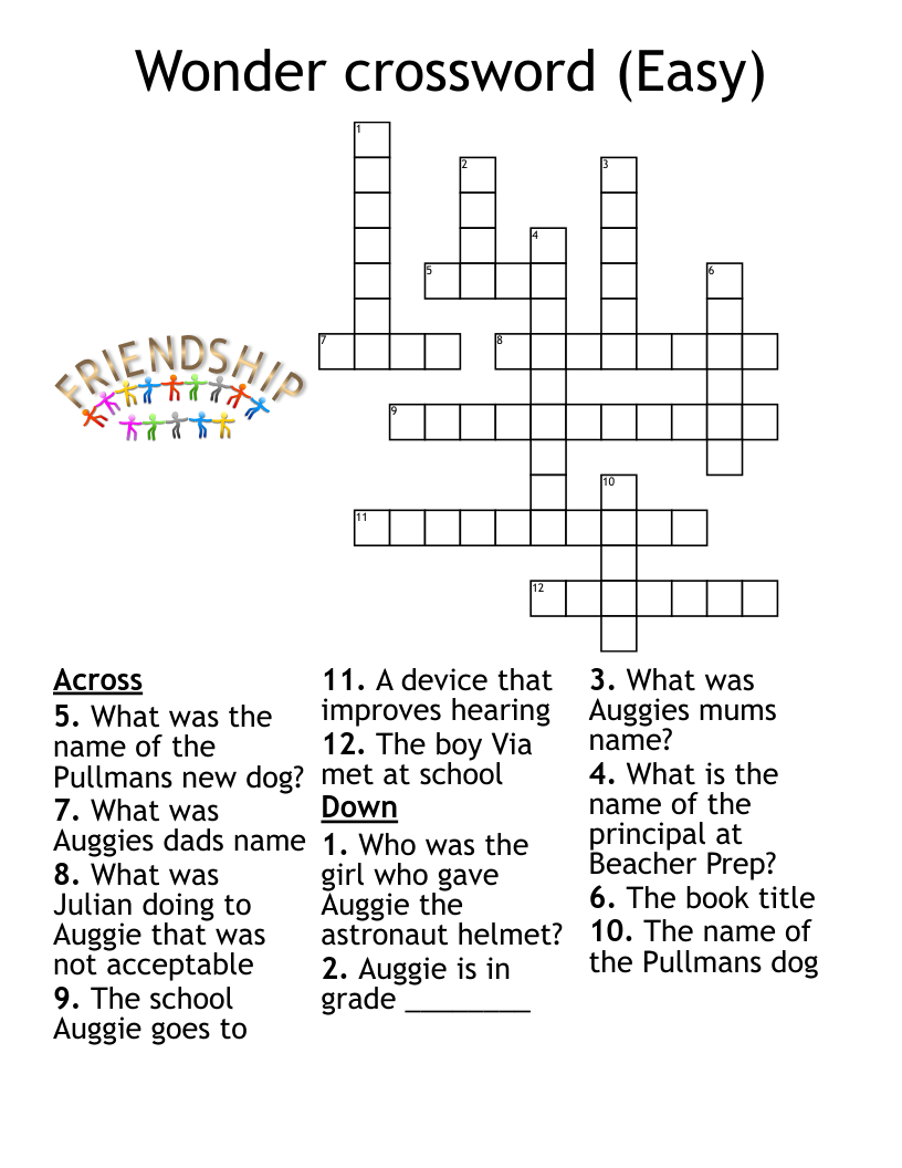 Wonder Crossword Easy WordMint Wonder Crossword Easy WordMint