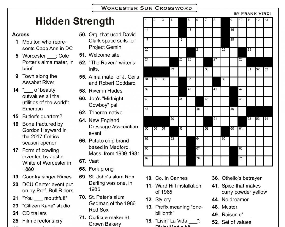 Detroit Newspaper Printable Crossword Puzzles Detroit Newspaper Printable Crossword Puzzles