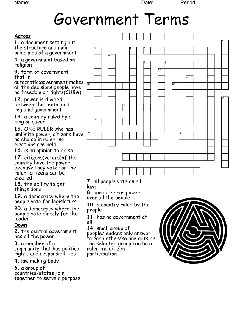 Year 7 Civics And Citizenship Crossword WordMint Year 7 Civics And Citizenship Crossword WordMint