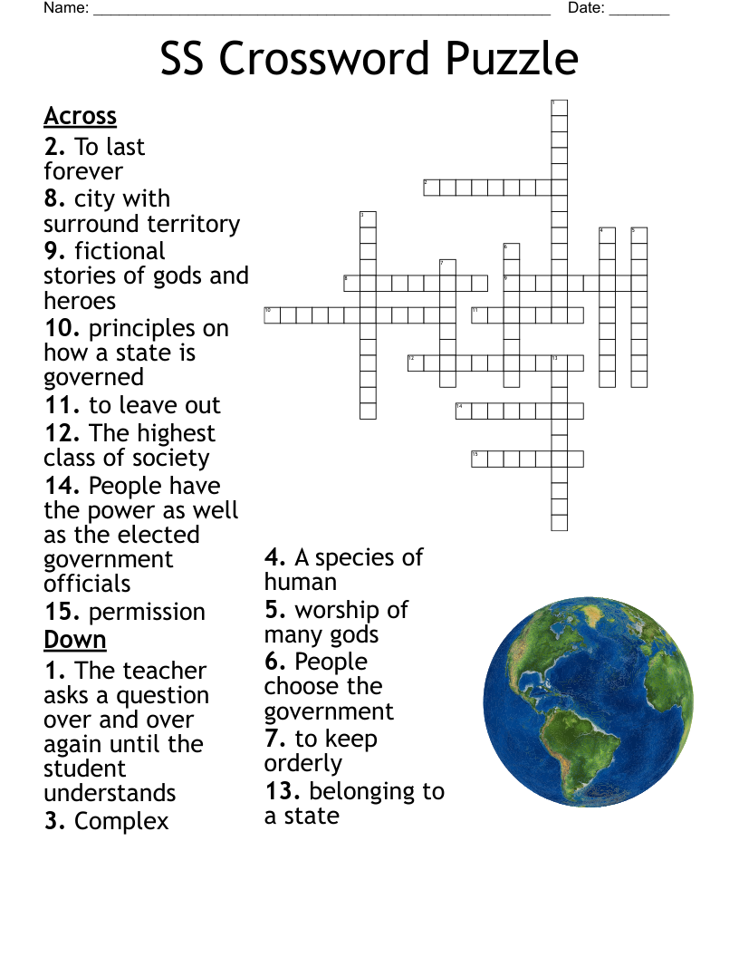 Civics 7th Grade Printable Crossword Puzzles Civics 7th Grade Printable Crossword Puzzles